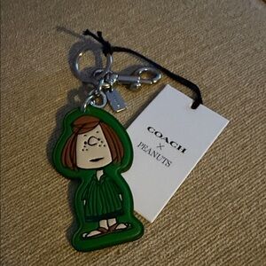 Coach x Peanuts Peppermint Patty Character Keychain/Bag Charm